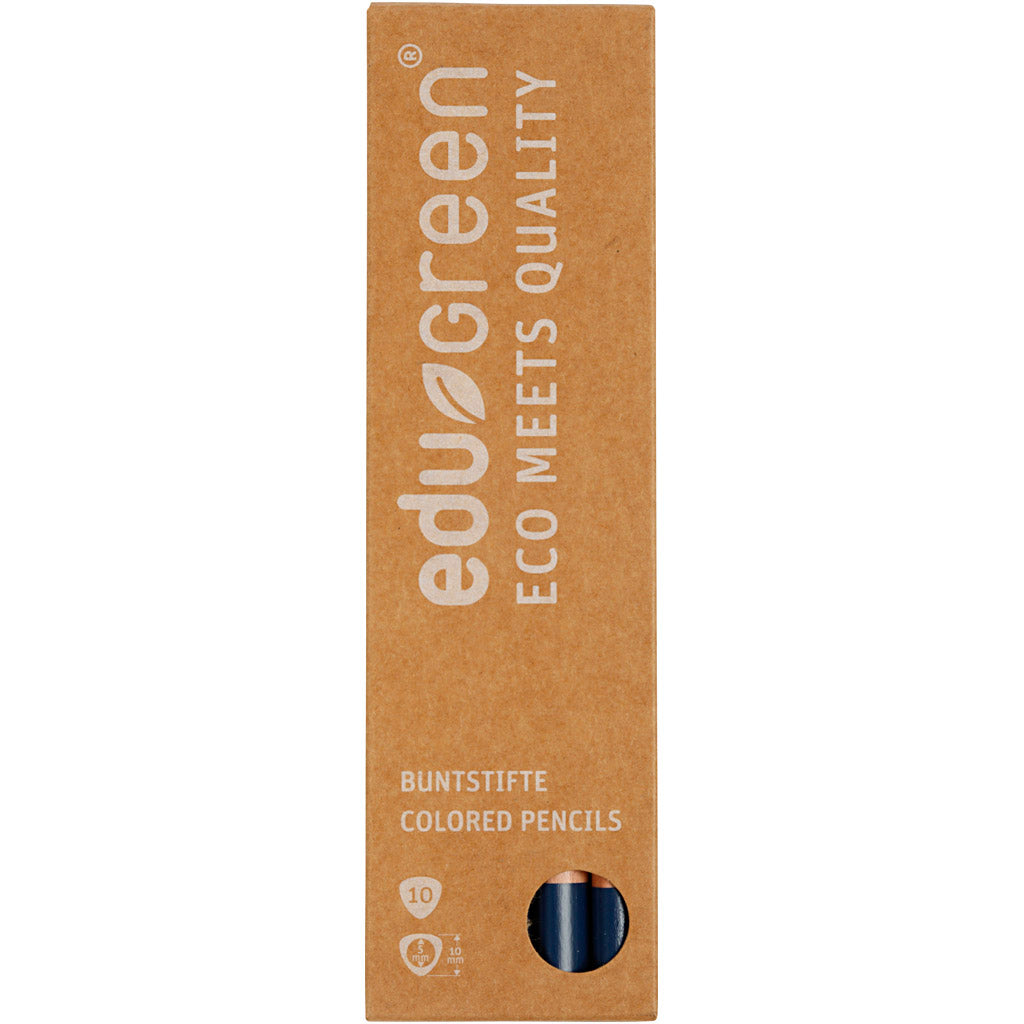 edu Green Jumbo-Buntstifte, Mine 5 mm, Blau, 10 Stk/ 1 Pck [HOB-408254]