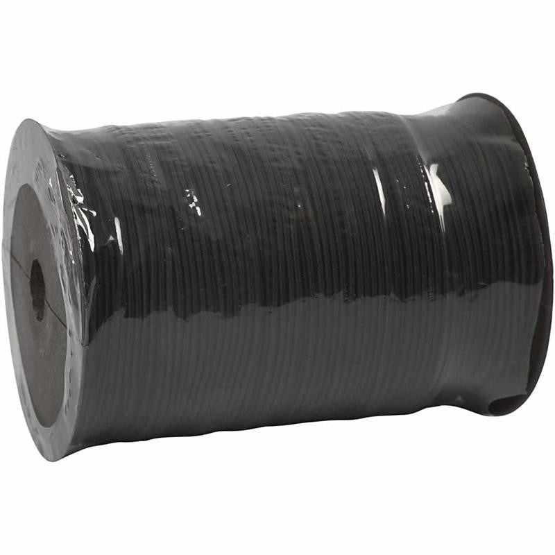 Elastische Schnur, Dicke 2 mm, Schwarz, 250 m/ 1 Rolle [HOB-41037]