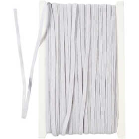 Elastikband, B 6 mm, Weiß, 50 m/ 1 Rolle [HOB-41042]