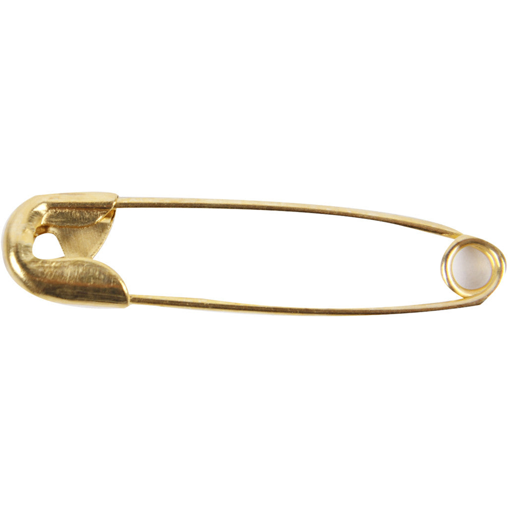 Sicherheitsnadeln, L 22 mm, Dicke 0,6 mm, Gold, 500 Stk/ 1 Pck [HOB-41133]