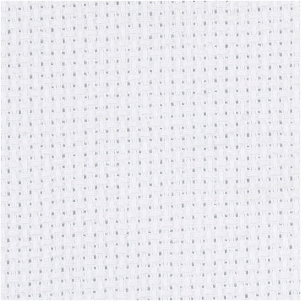 Aida Fabric, size 50x50 cm, 70 squares per 10cm , white