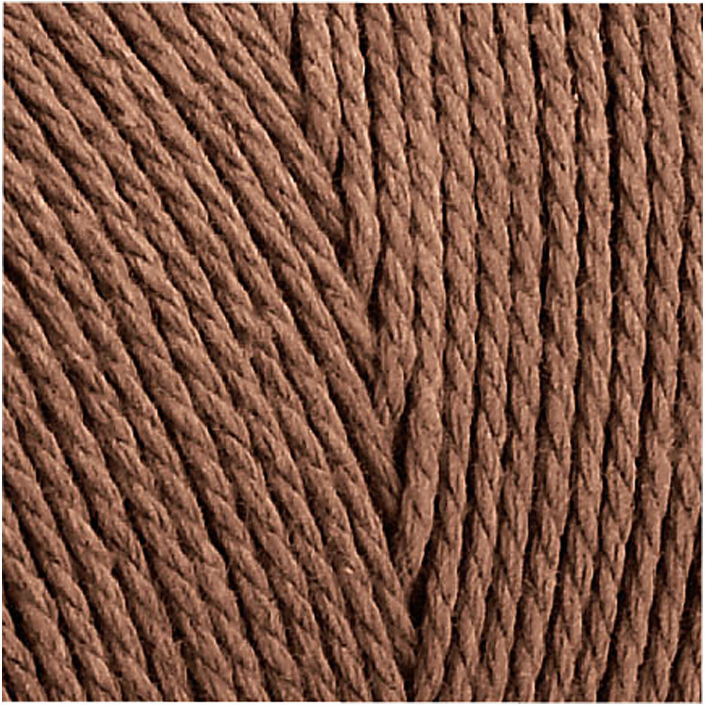 Macramé-Kordel, L 315 M, Dicke 1 mm, Dünne Qualität 12/12, Braun, 220 g/ 1 Knäuel [HOB-41518]