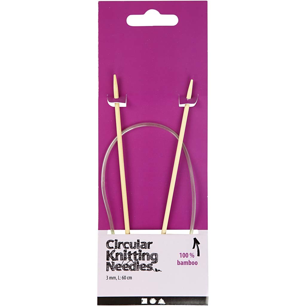 Rundstricknadel, L 60 cm, Größe 3 mm, 1 Stk [HOB-42269]