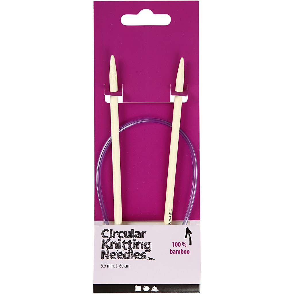 Rundstricknadel, L 60 cm, Größe 5,5 mm, 1 Stk [HOB-42274]