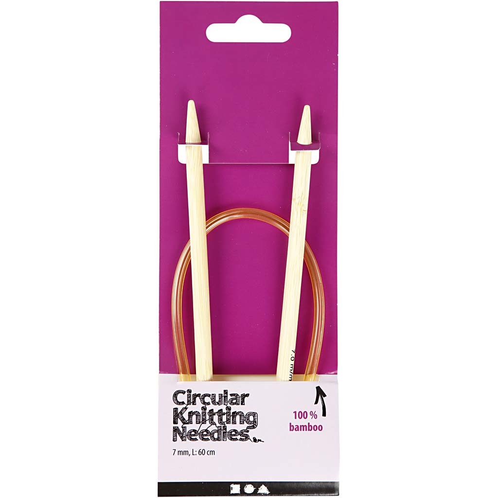 Rundstricknadel, L 60 cm, Größe 7 mm, 1 Stk [HOB-42277]