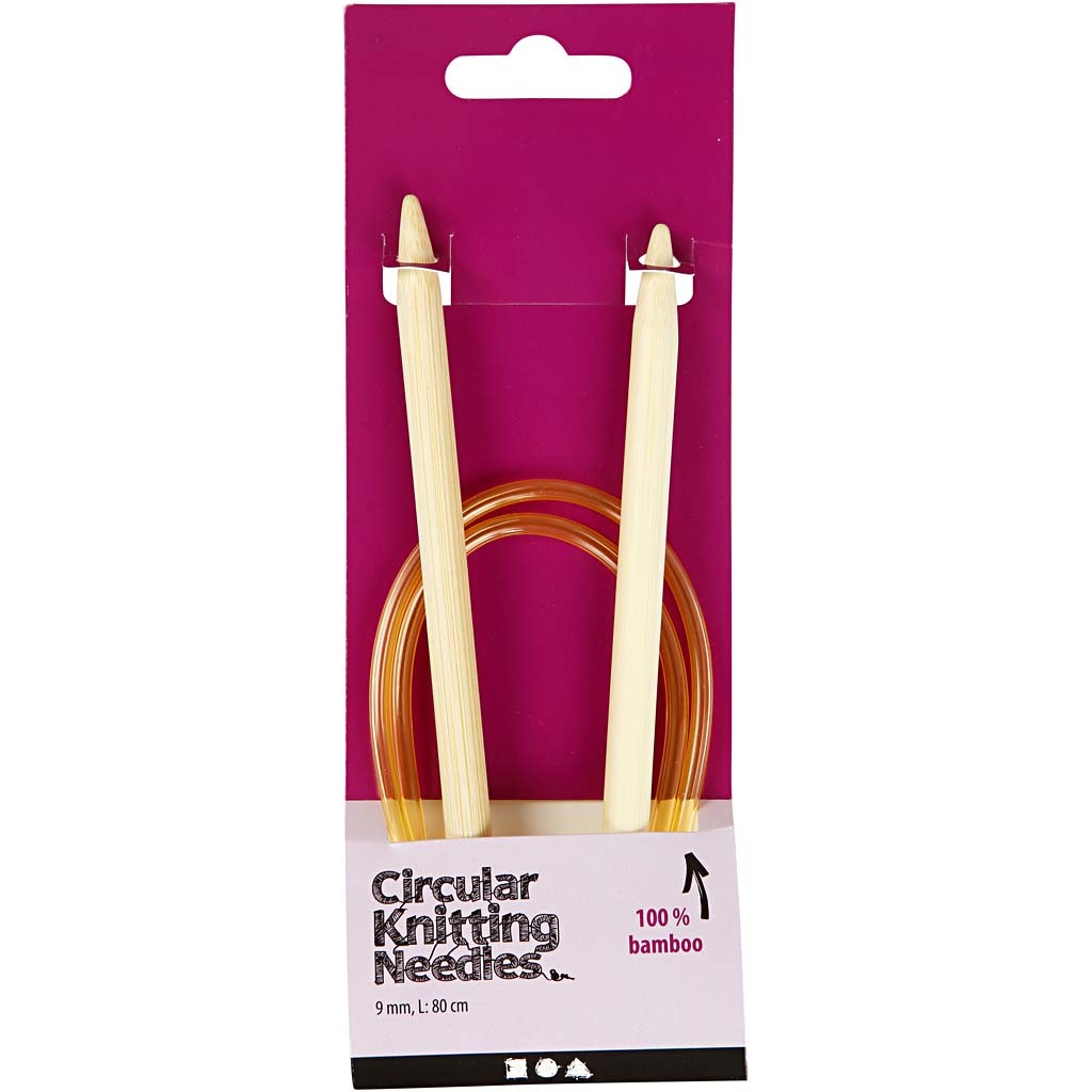 Rundstricknadel, L 80 cm, Größe 9 mm, 1 Stk [HOB-42279]