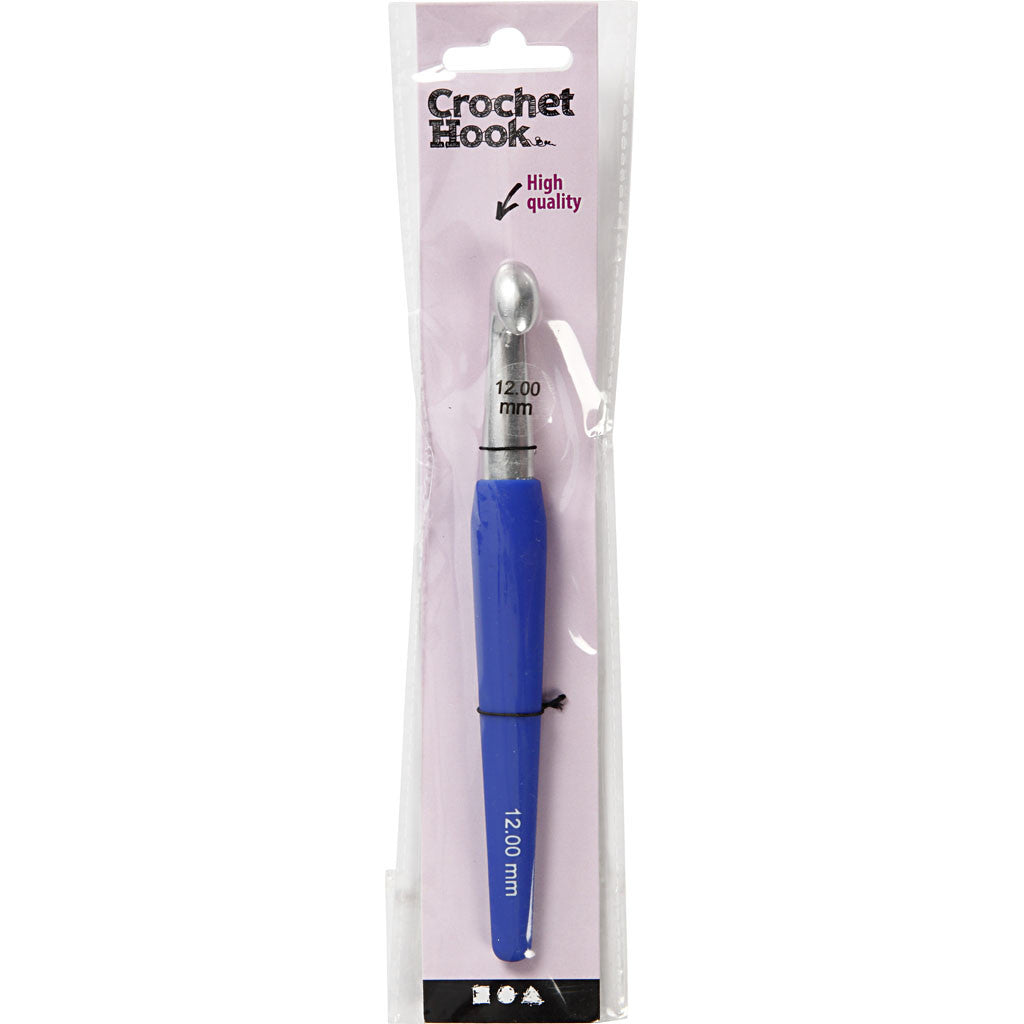 Häkelnadeln, Nr. 12, L 16 cm, Größe 12 mm, Blau, 1 Stk [HOB-42389]