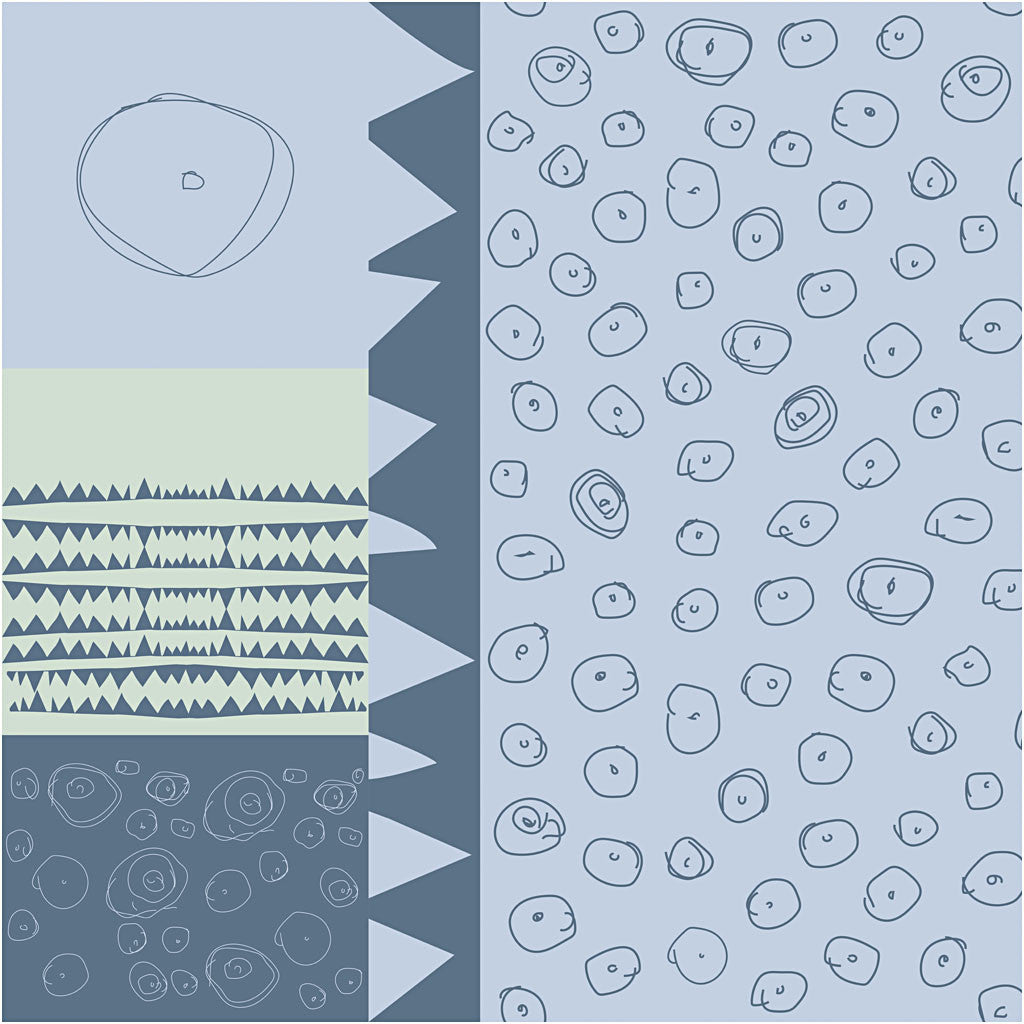 Stoff, B 145 cm, 140 g, Blau, 1 lfm [HOB-443090]