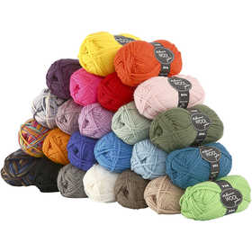 Melbourne Wool Yarn, L 92 M, 24x50 g/ 1 Pck [HOB-44700]