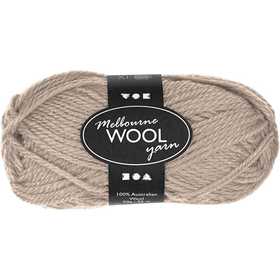 Melbourne Wool Yarn, L 92 M, Beige, 50 g/ 1 Knäuel [HOB-44712]
