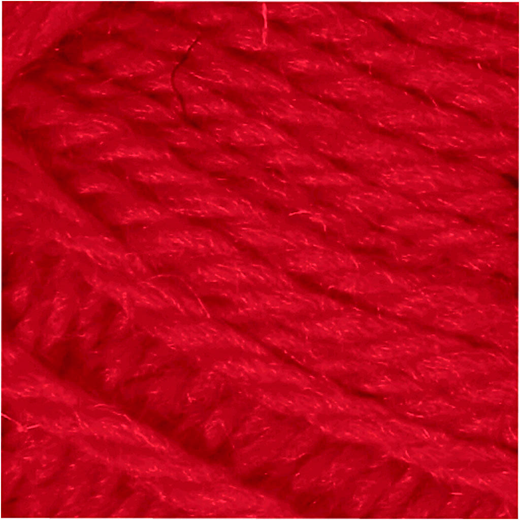 Melbourne Wool Yarn, L 92 M, Rot, 50 g/ 1 Knäuel [HOB-44716]