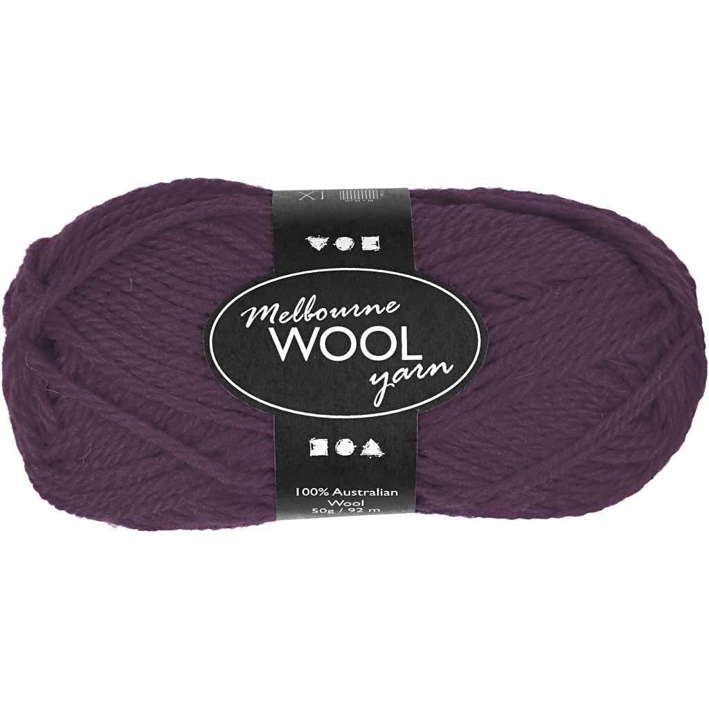 Melbourne Wool Yarn, L 92 M, Flieder, 50 g/ 1 Knäuel [HOB-44780]