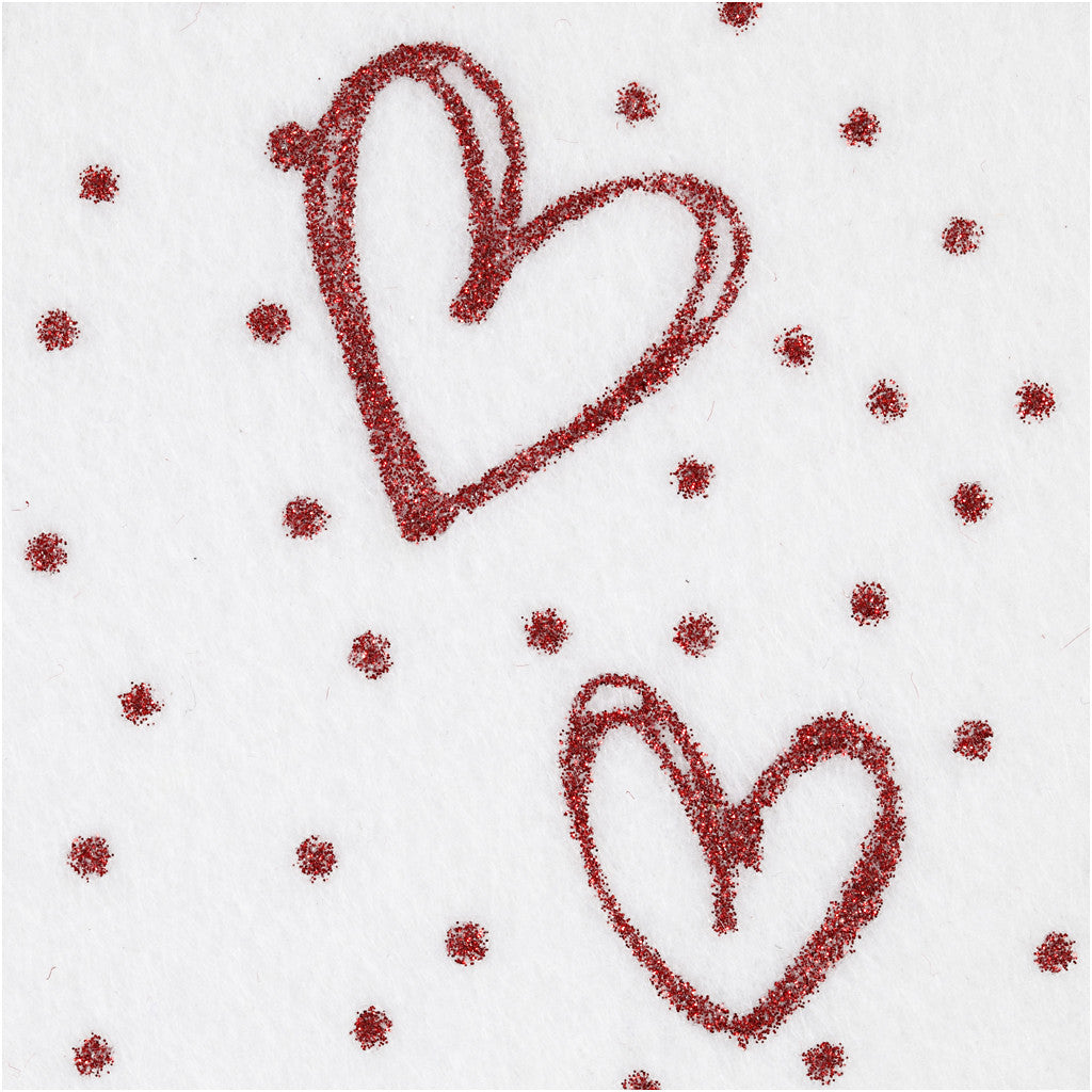 Bastelfilz, A4, Blatt 210x297 mm, Dicke 1,5-2 mm, Weiß, 10 Bl./ 1 Pck [HOB-45390]