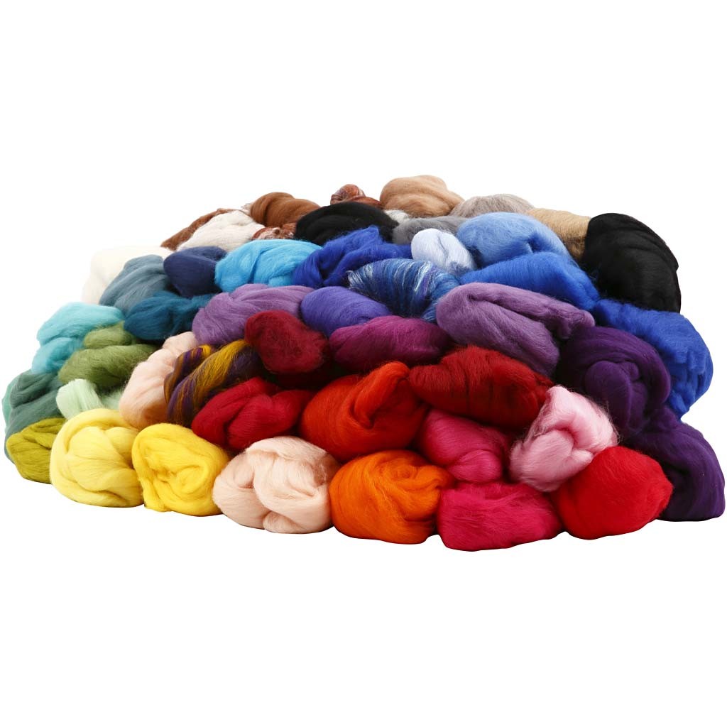 Merinowolle, Dicke 21 my, Inhalt kann variieren , Sortierte Farben, 20x20 g/ 1 Pck [HOB-45485]