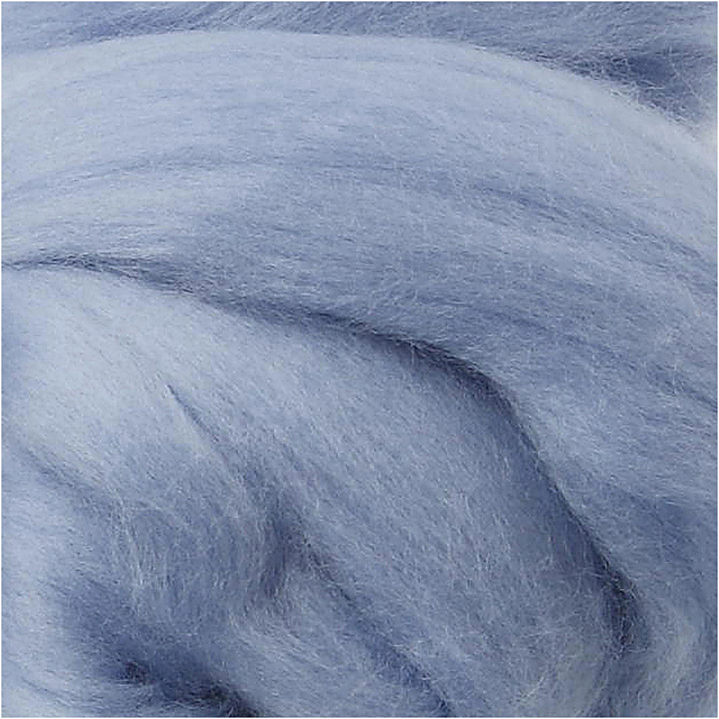 Merinowolle, Dicke 21 my, Arktisblau, 100 g/ 1 Pck [HOB-46075]