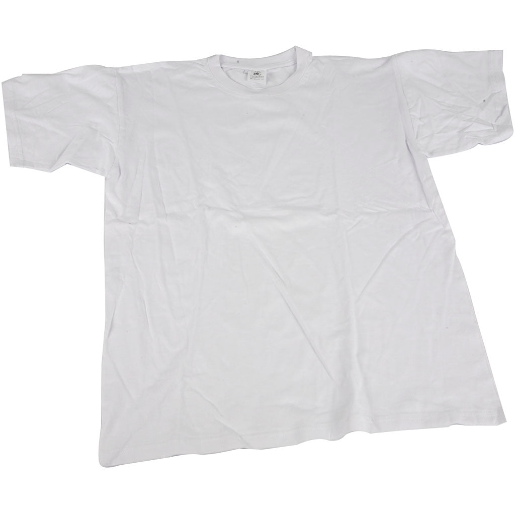 T-shirts, W: 55 cm, size large, round neck, 145 g, white