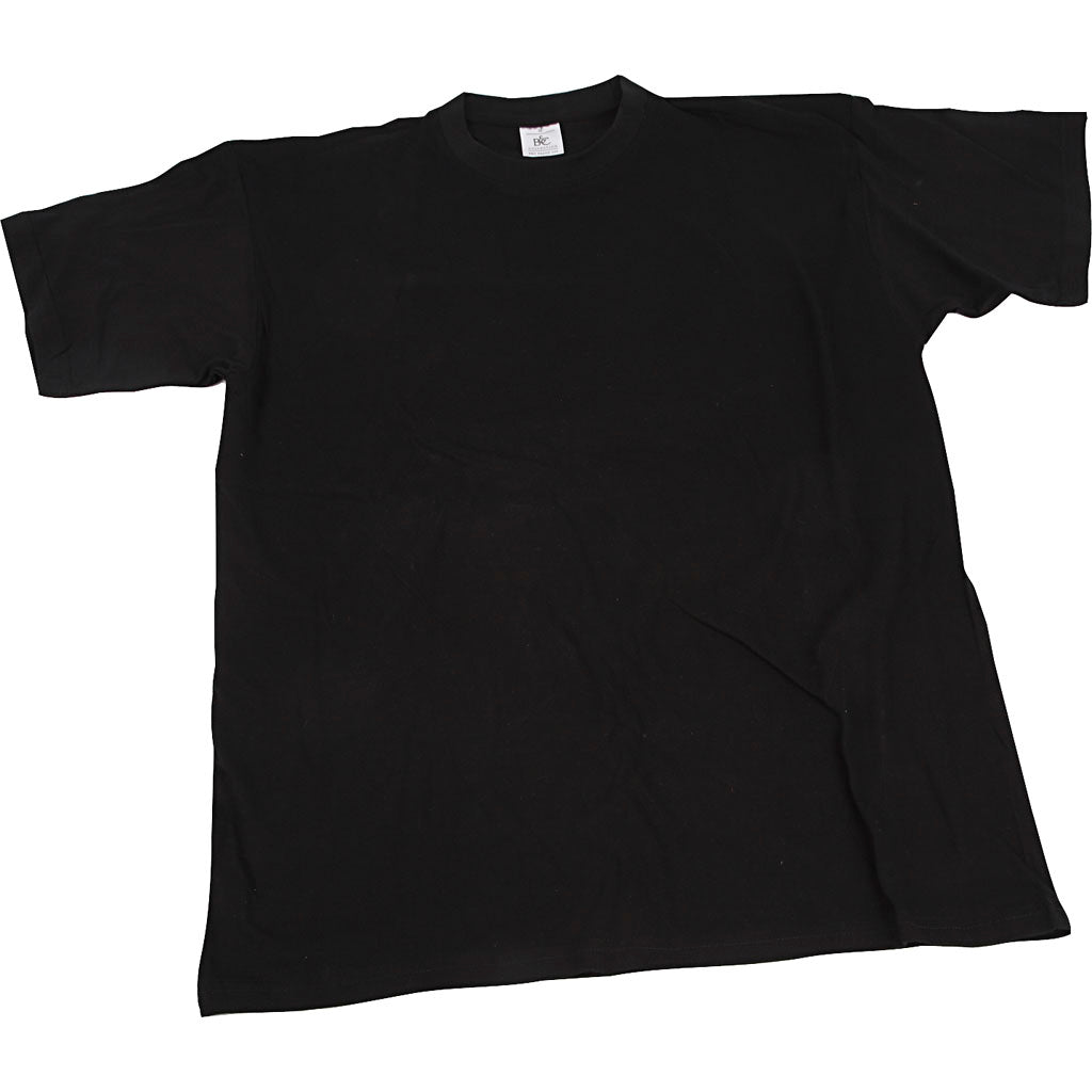 T-shirts, W: 48 cm, size small, round neck, 145 g, black