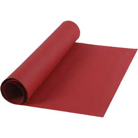 Kunstlederpapier, B 50 cm, Einfarbig, 350 g, Rot, 1 m/ 1 Rolle [HOB-498946]