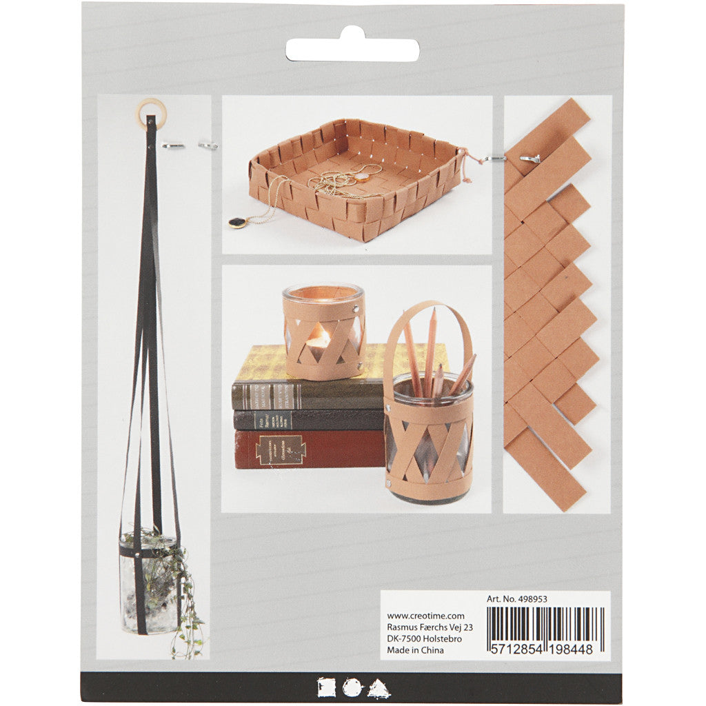 Lederpapierstreifen / Flechtstreifen, B 15 mm, Dicke 0,55 mm, Hellbraun, 9.50 m/ 1 Rolle [HOB-498953]