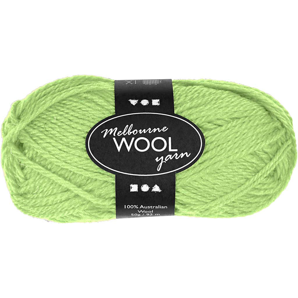 Melbourne Yarn, neon green, L: 92 m, 50 g/ 1 ball