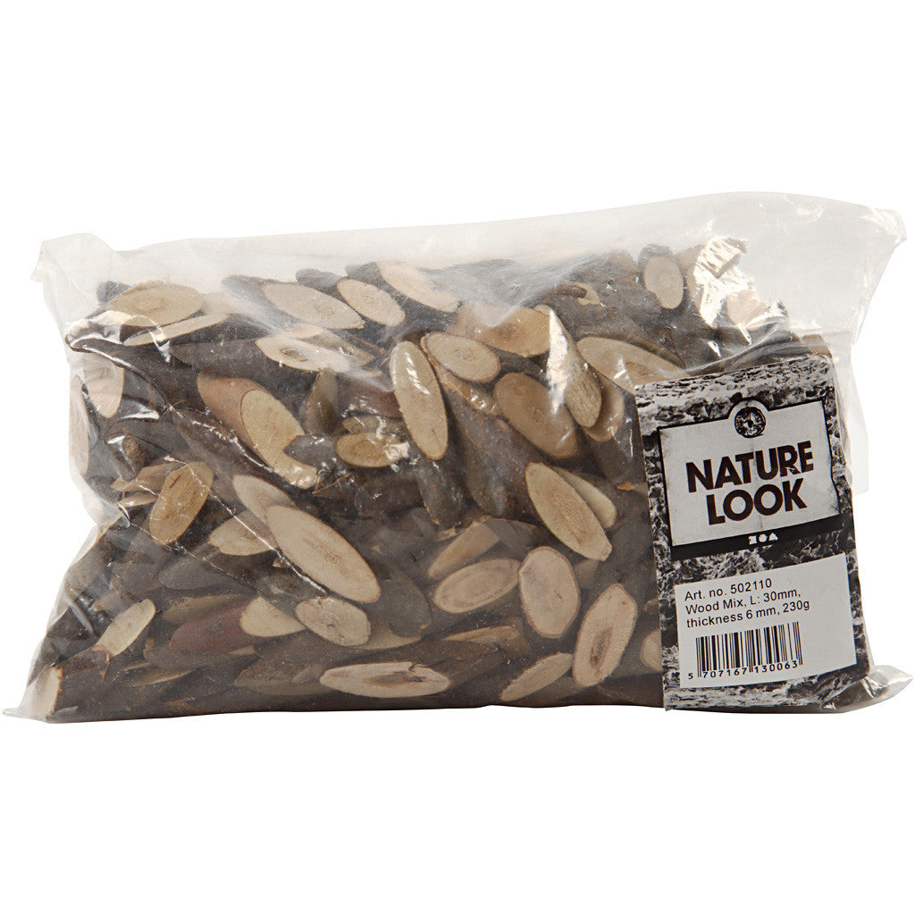 Holzscheiben, L 30 mm, Dicke 6 mm, 230 g/ 1 Pck [HOB-502110]