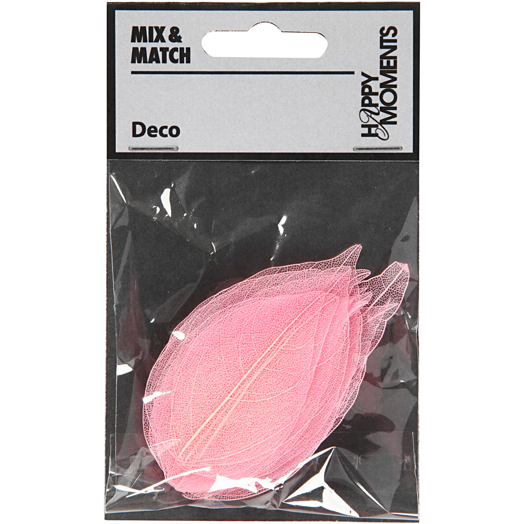 Laubblätter, L 6-8 cm, Rosa, 20 Stk/ 1 Pck [HOB-504496]