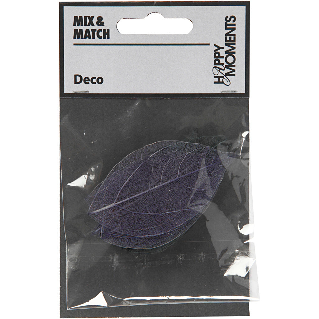 Laubblätter, L 6-8 cm, Blau, 20 Stk/ 1 Pck [HOB-504497]