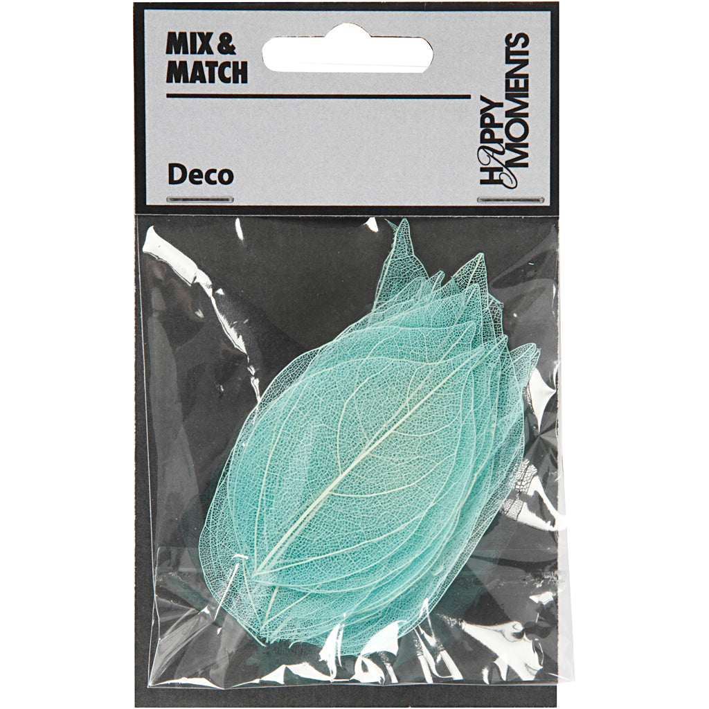 Laubblätter, L 6-8 cm, Hellblau, 20 Stk/ 1 Pck [HOB-504498]