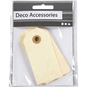 Manila-Anhänger, Größe 4x8 cm, 250 g, Creme, 20 Stk/ 1 Pck [HOB-510040]