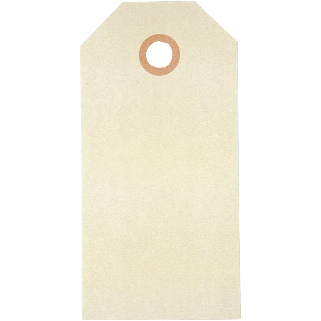 Manila Tags, size 5x10 cm, 250 g, cream, 20 pc