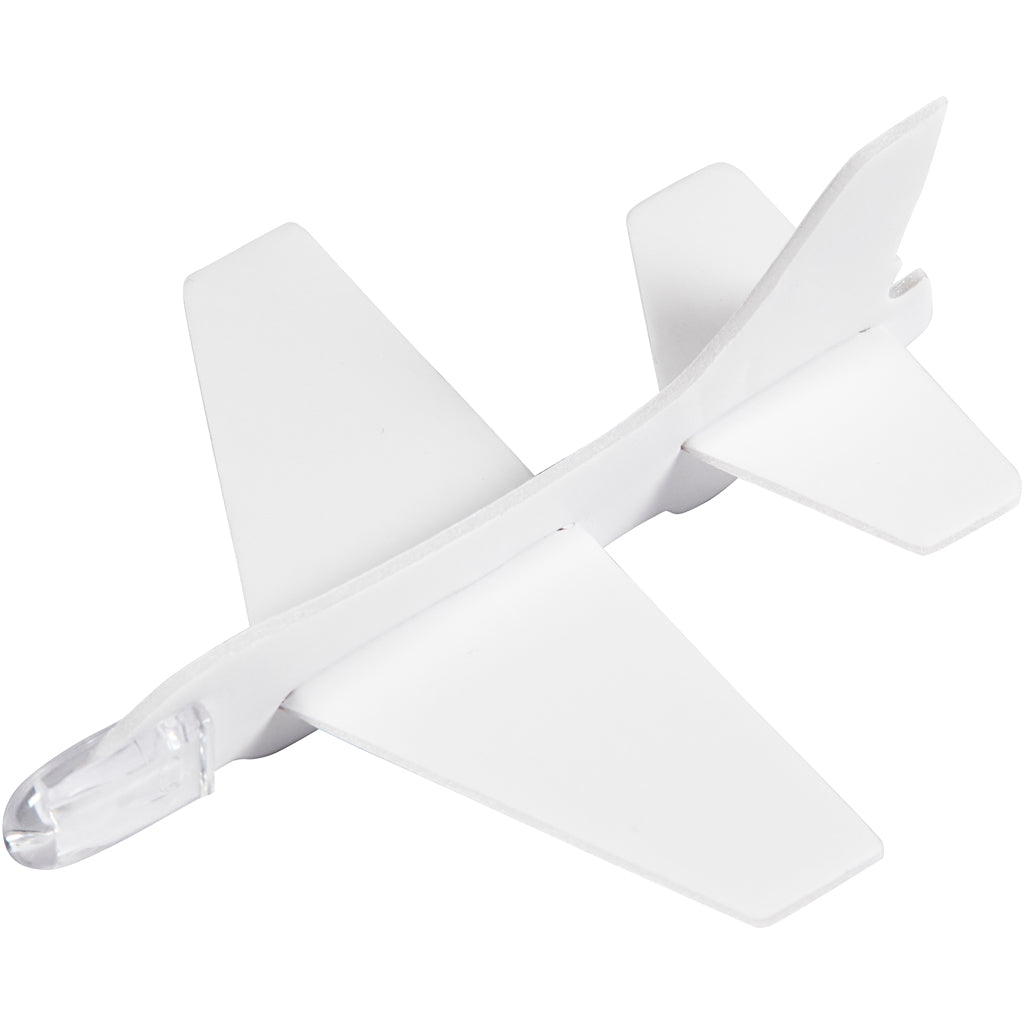 Flugzeug-Sortiment, L 11,5-12,5 cm, B 11-12 cm, Weiß, 3 Stk/ 1 Pck [HOB-51233]