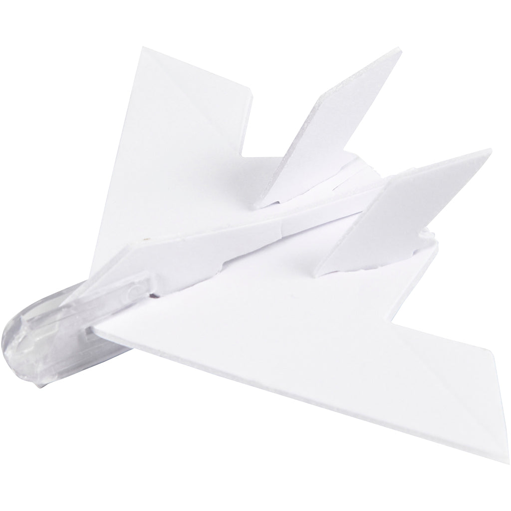 Flugzeug-Sortiment, L 11,5-19 cm, B 11-17,5 cm, Weiß, 50 Stk/ 1 Pck [HOB-51234]
