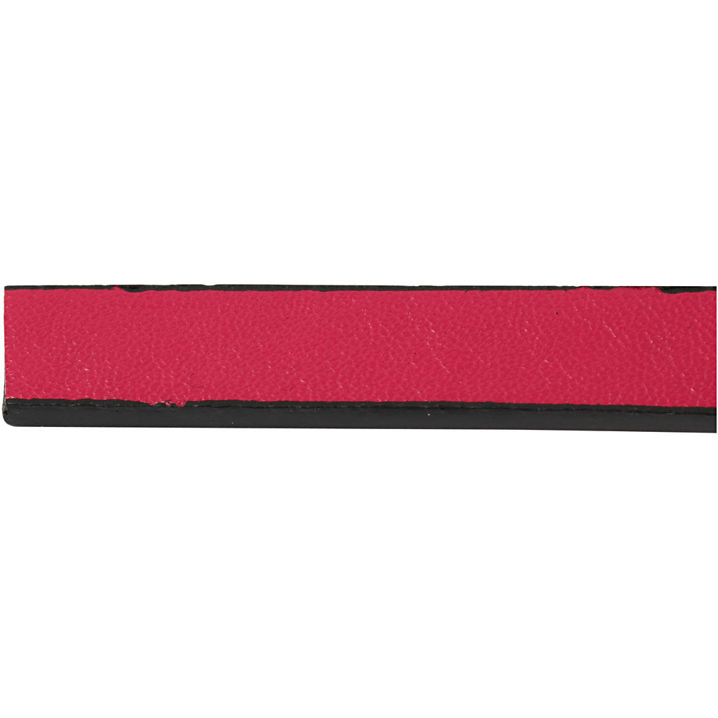 Lederband Imitat, B 10 mm, Dicke 3 mm, Pink, 1 m/ 1 Pck [HOB-51483]
