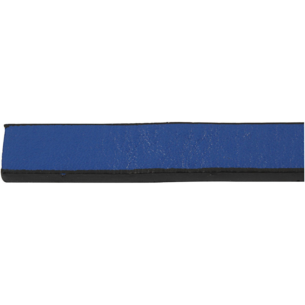 Lederband Imitat, B 10 mm, Dicke 3 mm, Blau, 1 m/ 1 Pck [HOB-51487]