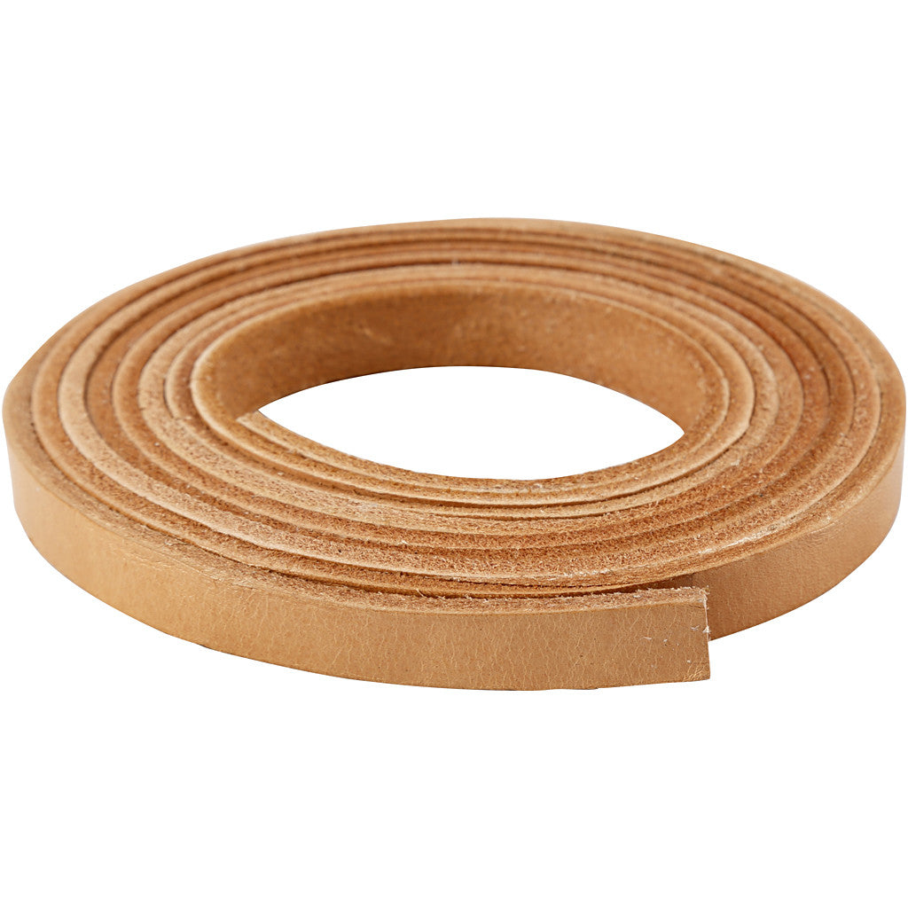 Lederband , B 10 mm, Dicke 3 mm, Natur, 2 m/ 1 Pck [HOB-51502]