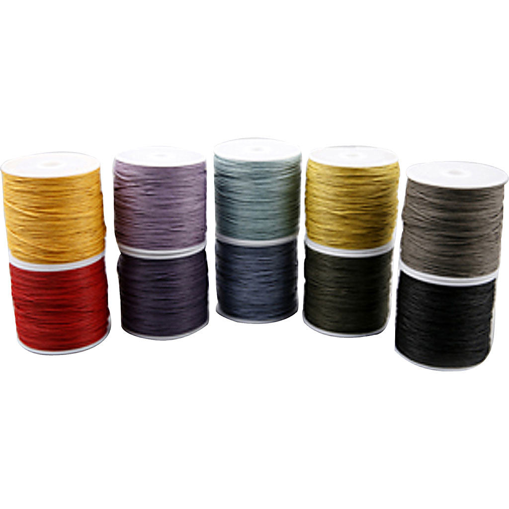 Baumwollschnur, Dicke 2 mm, Kräftige Farben, 10x25 m/ 1 Pck [HOB-51545]