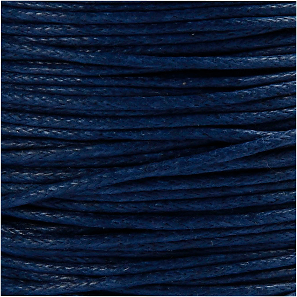 Baumwollschnur, Dicke 1 mm, Blau, 40 m/ 1 Rolle [HOB-51574]
