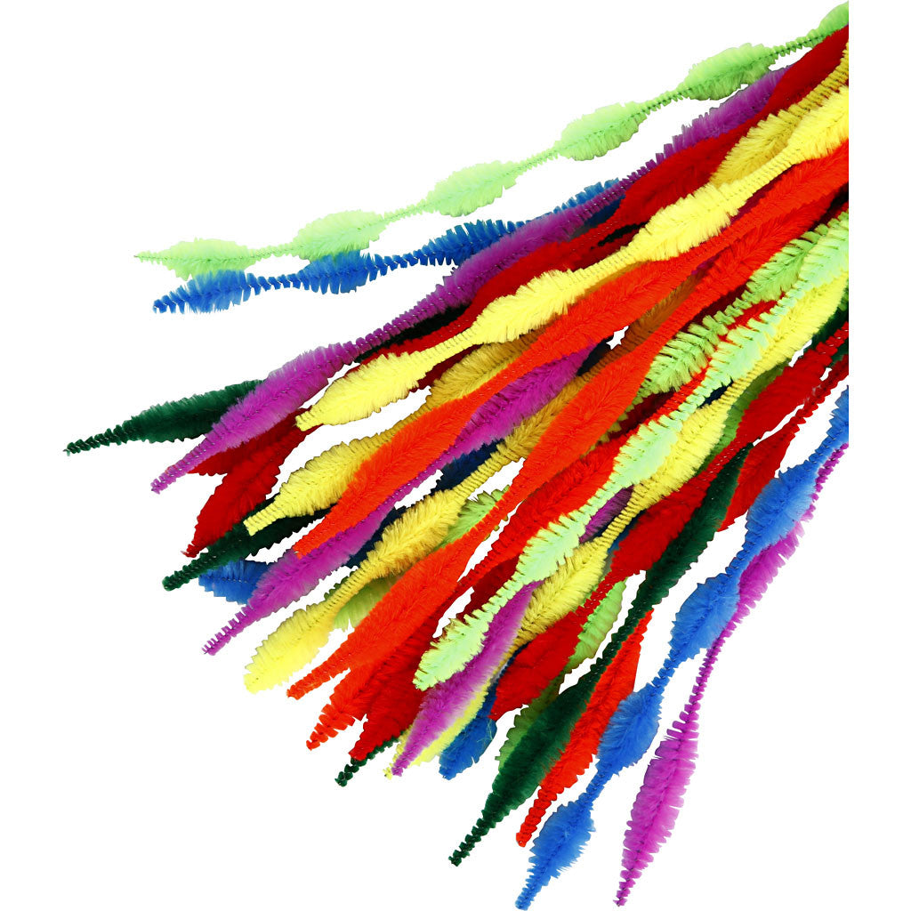 Pfeifenreiniger, Wellenform, L 30 cm, Dicke 5-12 mm, Sortierte Farben, 28 sort./ 1 Pck [HOB-51631]