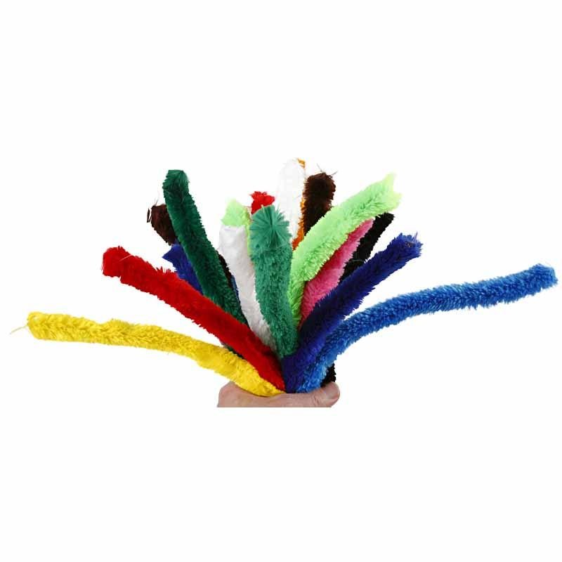 Pfeifenreiniger, Dick, L 45 cm, Dicke 25 mm, Sortierte Farben, 60 sort./ 1 Pck [HOB-51643]