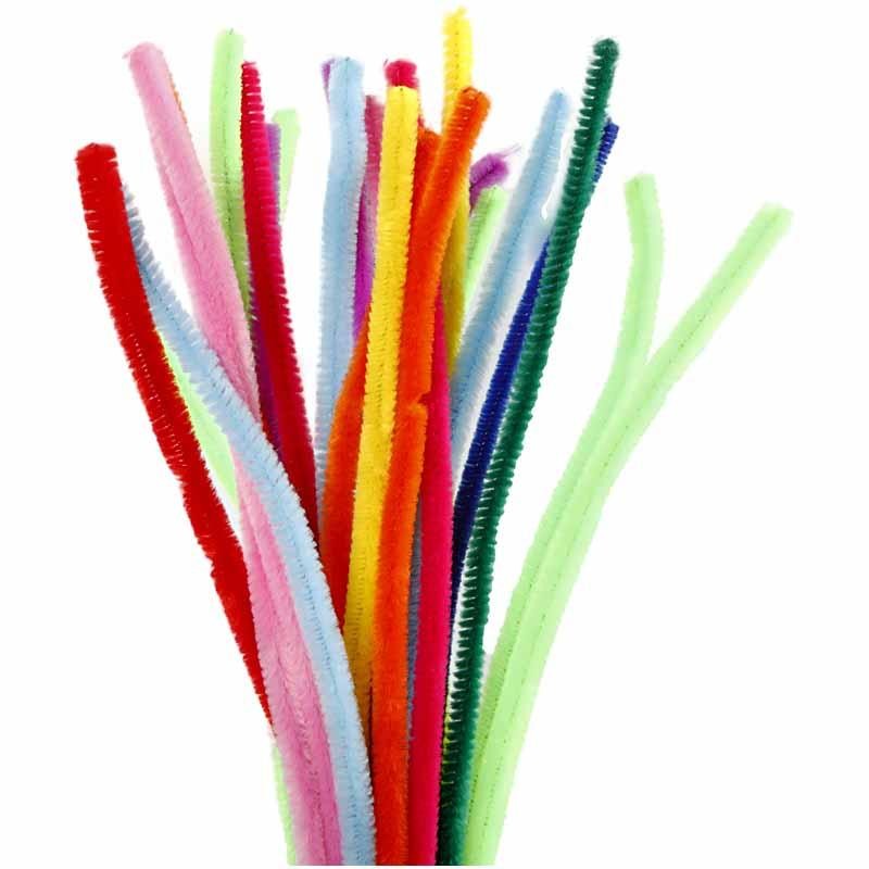 Pfeifenreiniger, L 30 cm, Dicke 9 mm, Sortierte Farben, 200 sort./ 1 Pck [HOB-51644]