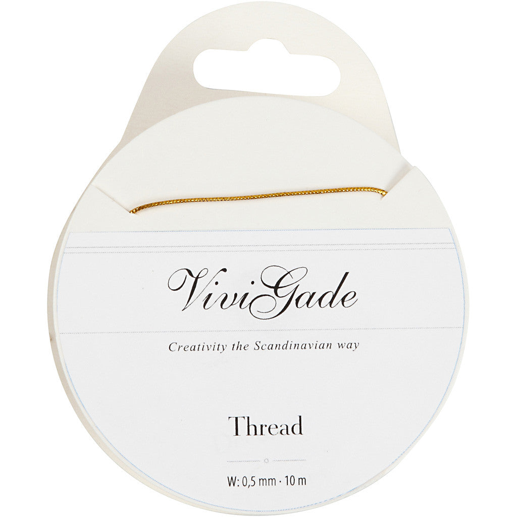 Kordel, Dicke 0,5 mm, Gold, 10 m/ 1 Rolle [HOB-51960]