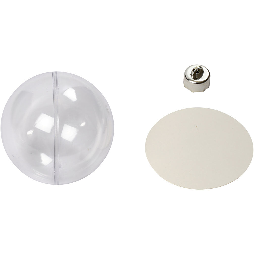 Deko-Kugeln, D 8 cm, Transparent, 5 Stk/ 1 Pck [HOB-52141]