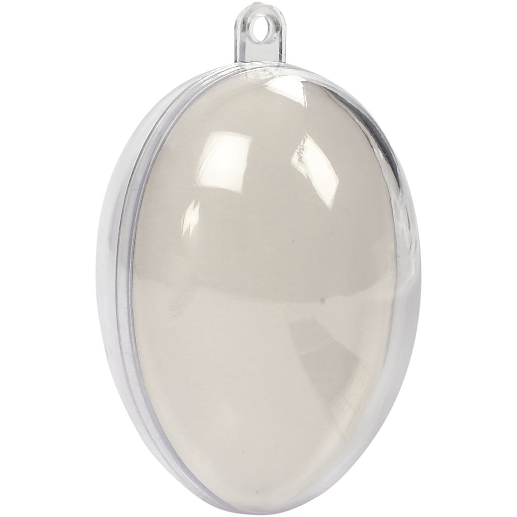 Deko-Kugel in Eiform, H 6,3 cm, 5 Set/ 1 Pck [HOB-52145]