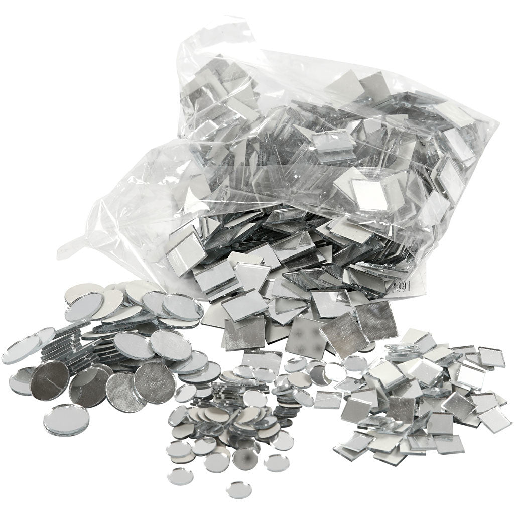 Spiegelmosaik, D 10-18 mm, Dicke 2 mm, 1900 Stk/ 1 Pck [HOB-52299]