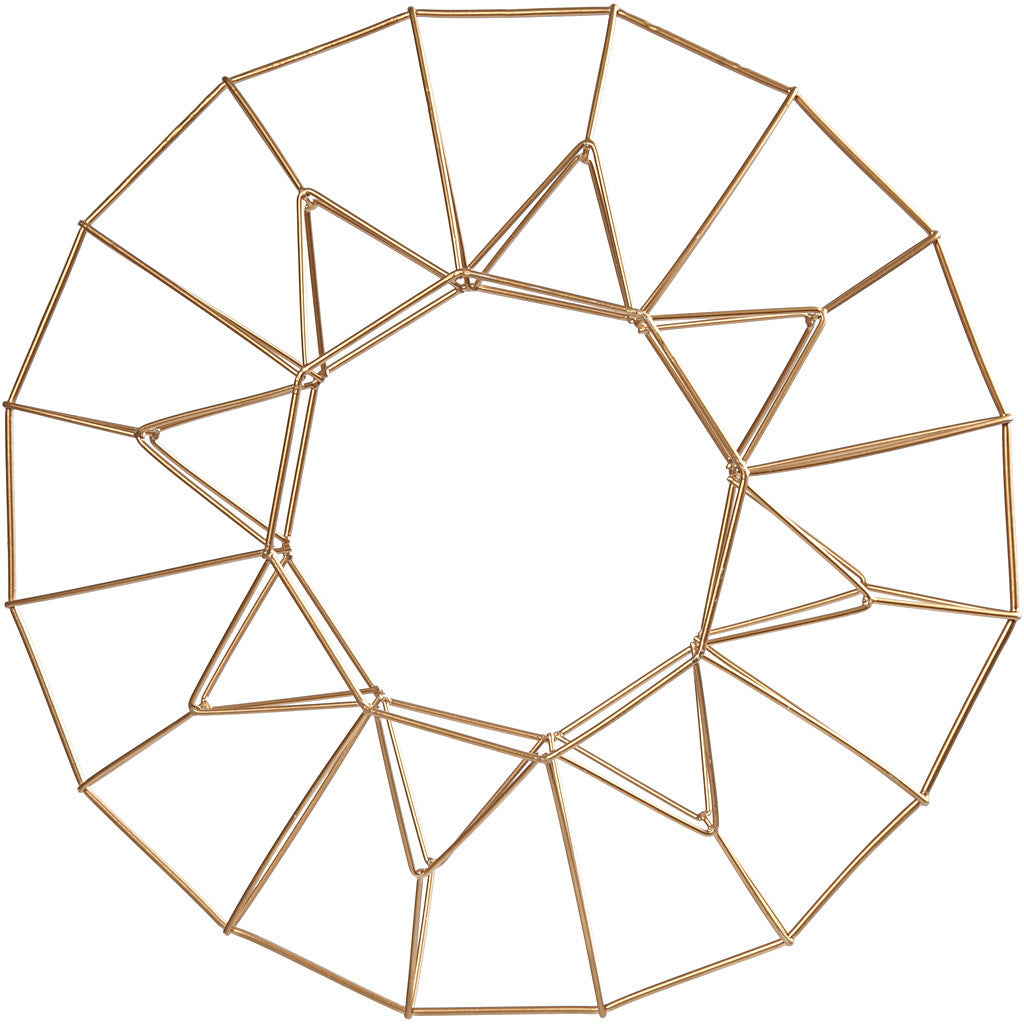 Anhänger aus Metall, Ring, D 28 cm, Messing, 1 Stk [HOB-52361]