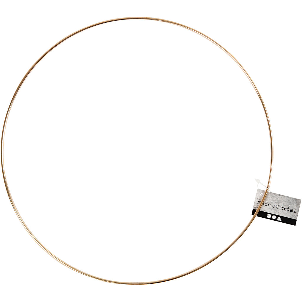 Metallring, D: 30 cm, Stärke: 3 mm, Gold, 1Stck. [HOB52429]