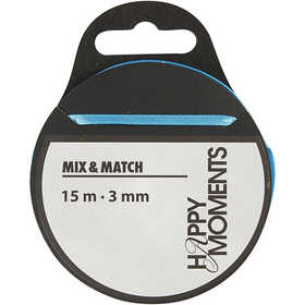 Satinband, B 3 mm, Hellblau, 15 m/ 1 Rolle [HOB-524508]