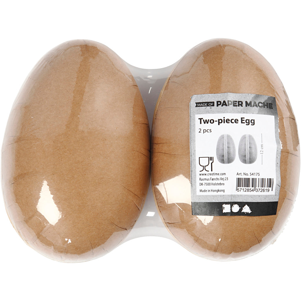 Zweiteilige Eier, L 12 cm, 2 Stk/ 1 Pck [HOB-54175]