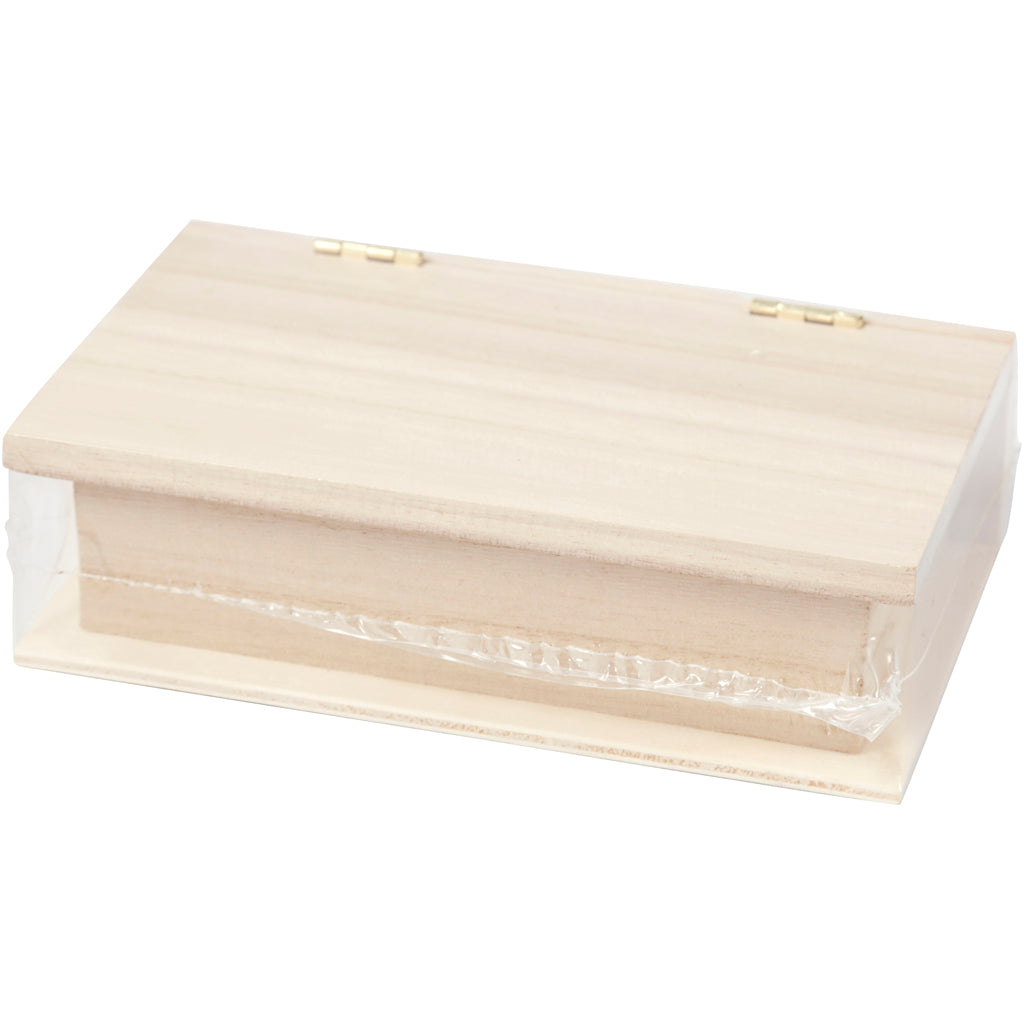 Holzbox in Buchform, Größe 14x9x4 cm, 1 Stk [HOB-54439]