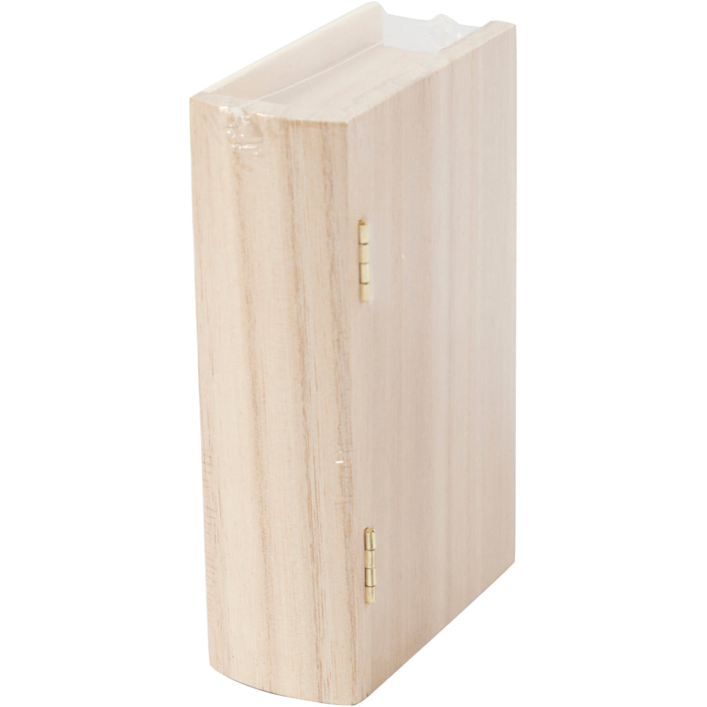 Holzbox in Buchform, Größe 14x9x4 cm, 1 Stk [HOB-54439]